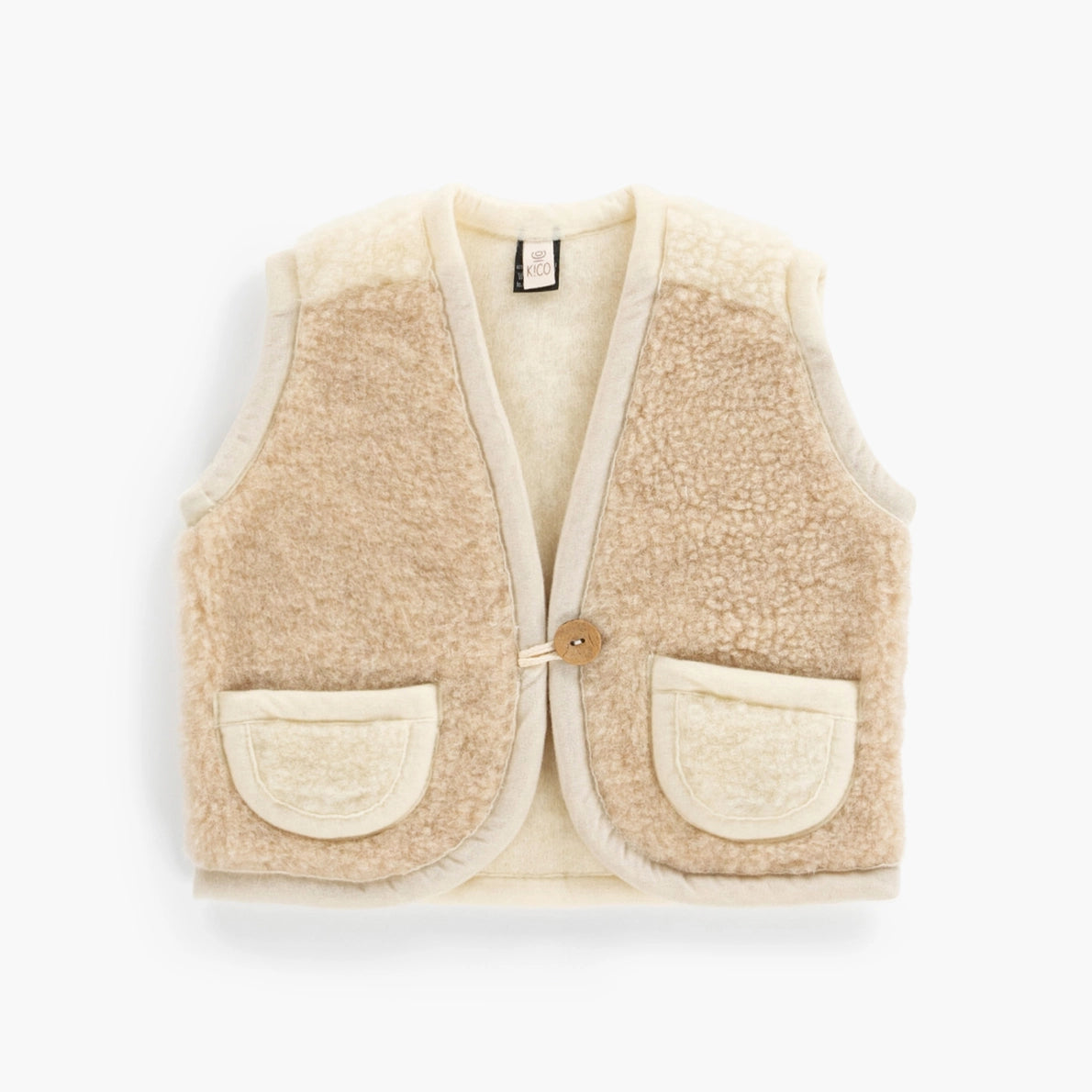 WOLLWESTE AUS 100% MERINOWOLLE - BEIGE/NATUR