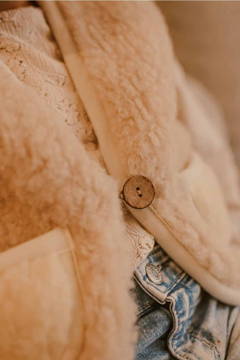 WOLLWESTE AUS 100% MERINOWOLLE - BEIGE/NATUR
