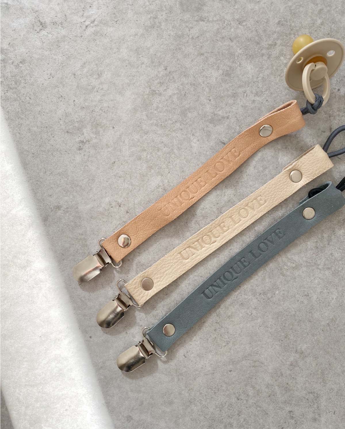 SCHNULLERBAND LEDER - OTIFANT GREY