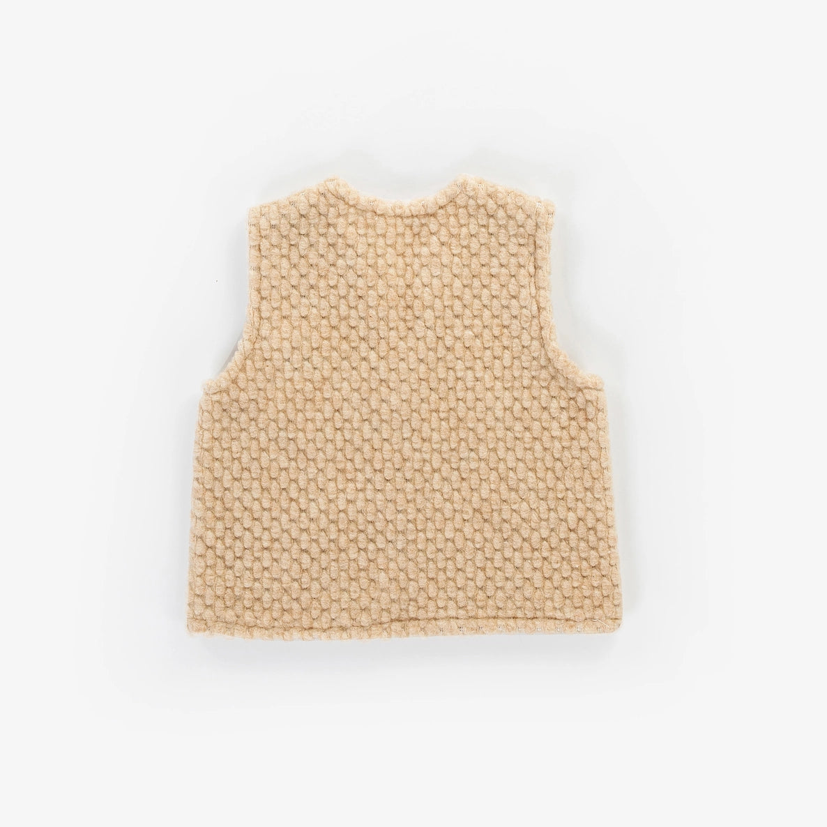 WOLLWESTE AUS 100% BOUCLEWOLLE- BEIGE
