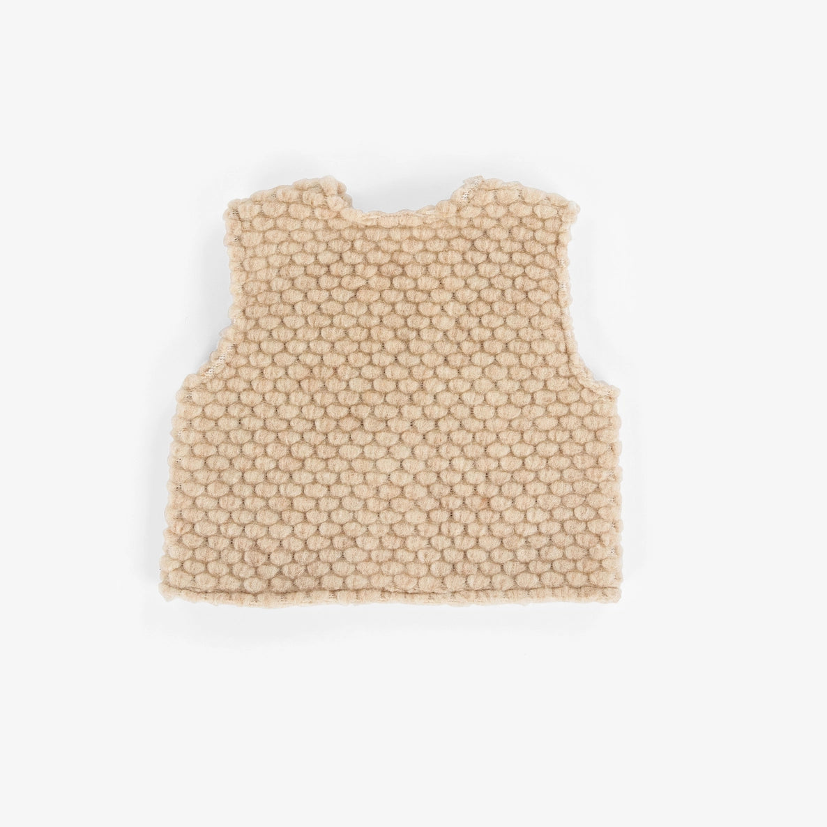 WOLLWESTE AUS 100% BOUCLEWOLLE- BEIGE