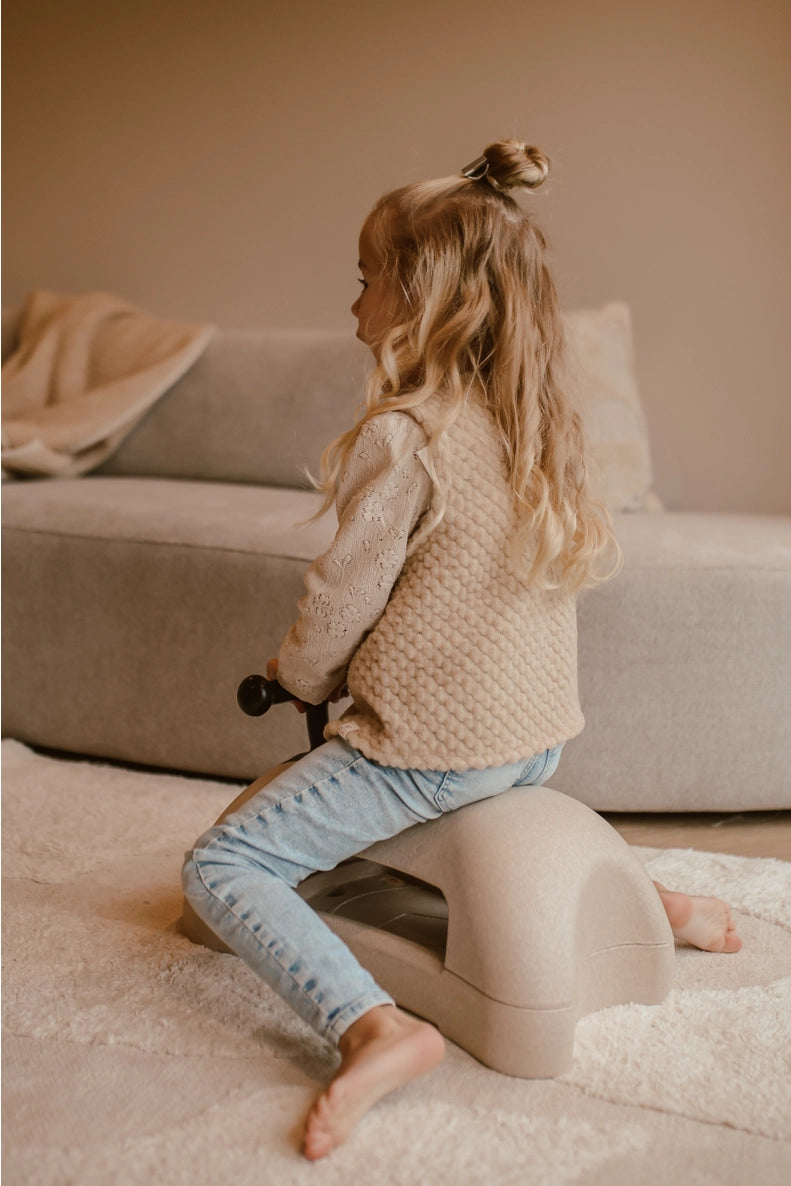 WOLLWESTE AUS 100% BOUCLEWOLLE- BEIGE