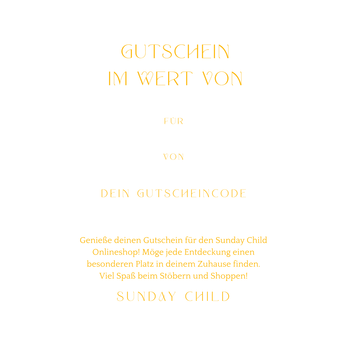 SUNDAY CHILD - GUTSCHEIN