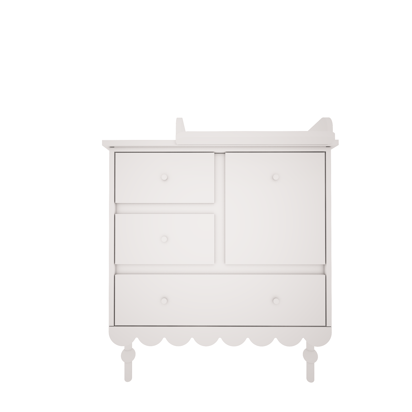 WICKELAUFSATZ FÜR BABUSHKA KOMMODE - WEISS