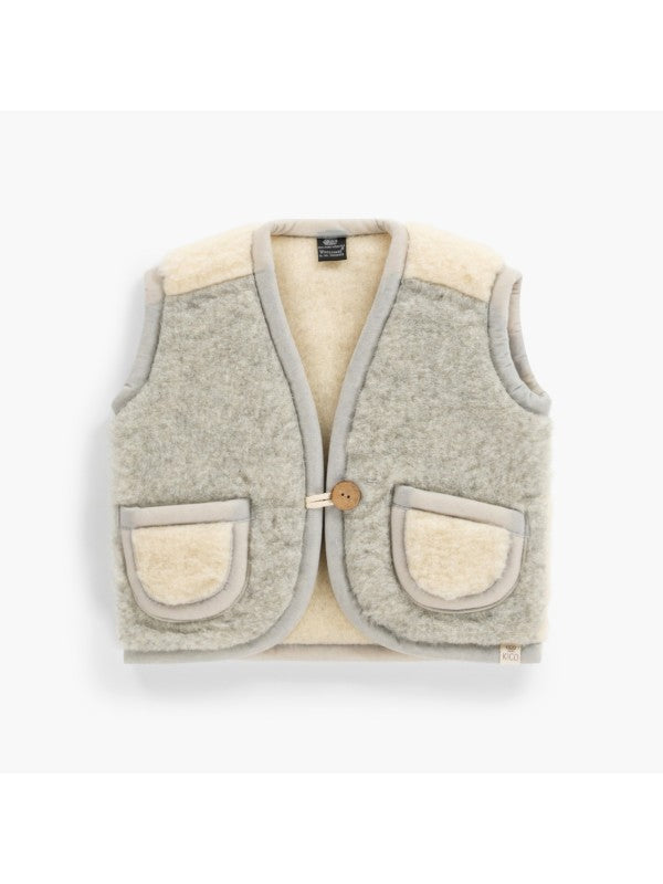 WOLLWESTE AUS 100%B MERINOWOLLE - BLAU/NATUR