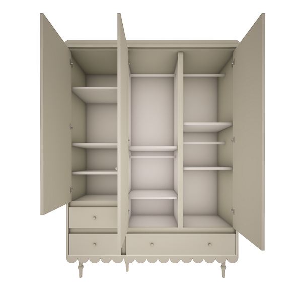 BABUSHKA KLEIDERSCHRANK 3 TÜRIG - OLIVE