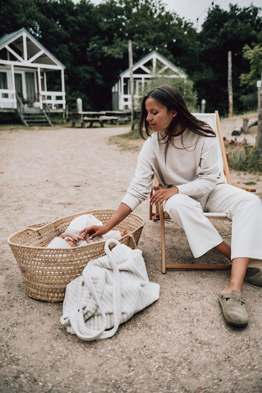 PLAYA - MOMBAG FROTTEE GESTREIFT - SAND