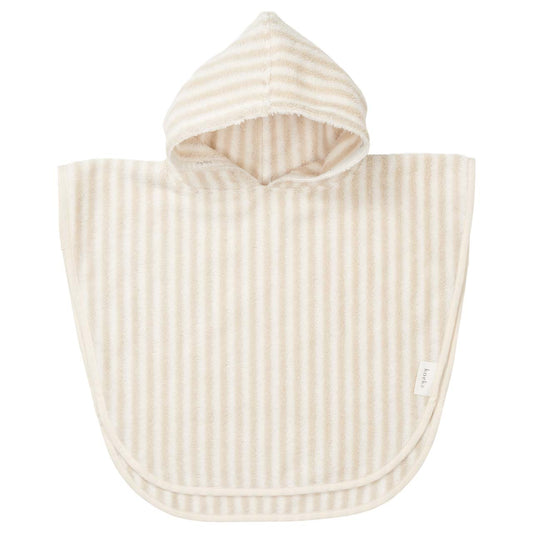 PLAYA - BADEPONCHO - FROTTEE GESTREIFT - SAND