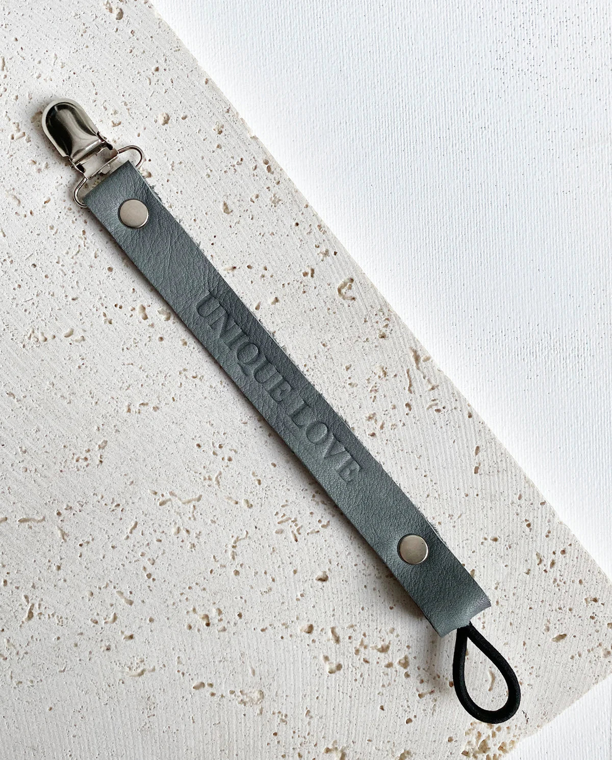 SCHNULLERBAND LEDER - OTIFANT GREY