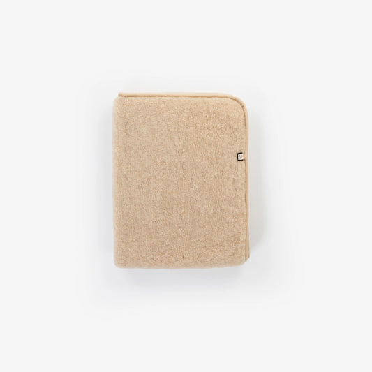 WEICHE DECKE AUS 100% MERINOWOLLE - BEIGE