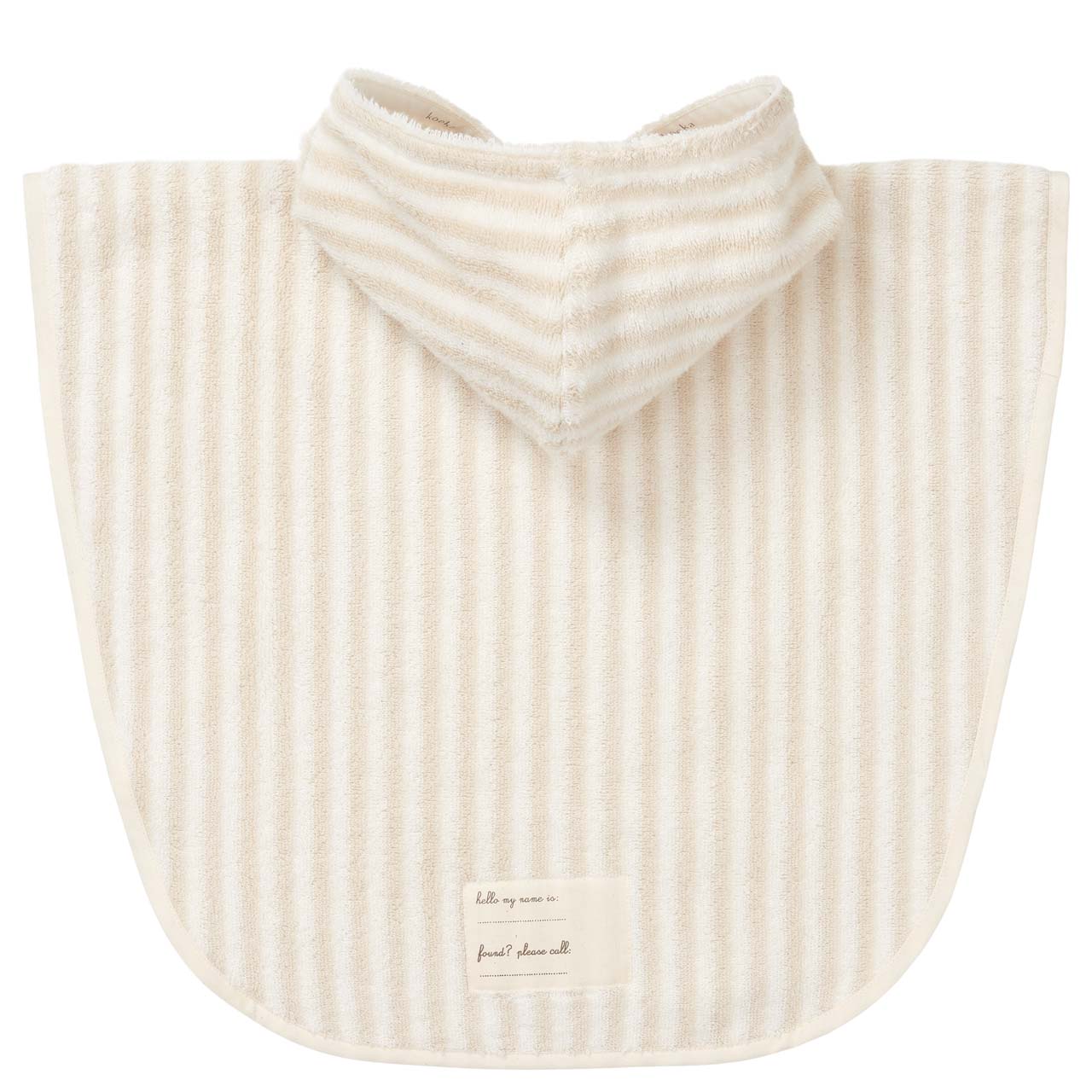 PLAYA - BADEPONCHO - FROTTEE GESTREIFT - SAND