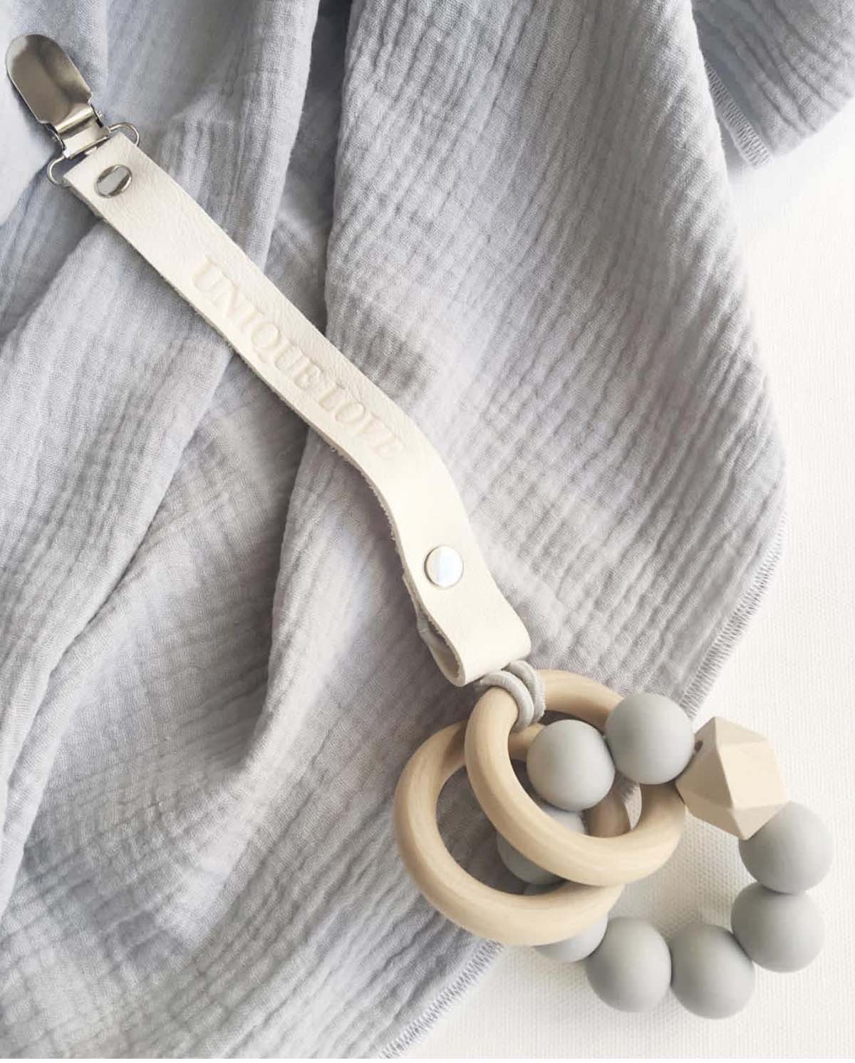 SCHNULLERBAND LEDER - SEA SHELL WHITE