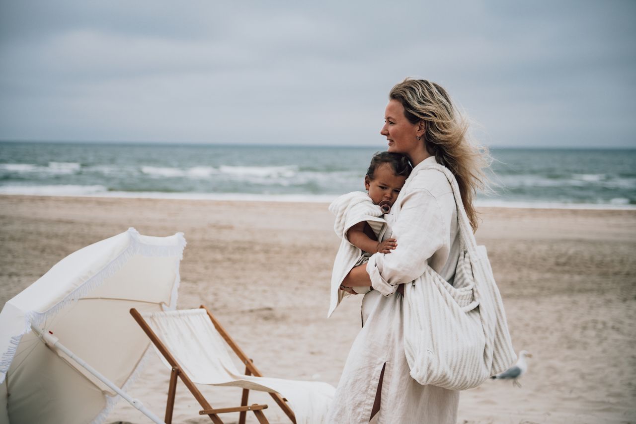 PLAYA - MOMBAG FROTTEE GESTREIFT - SAND
