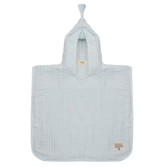 PONCHO - CASHMERE BLAU