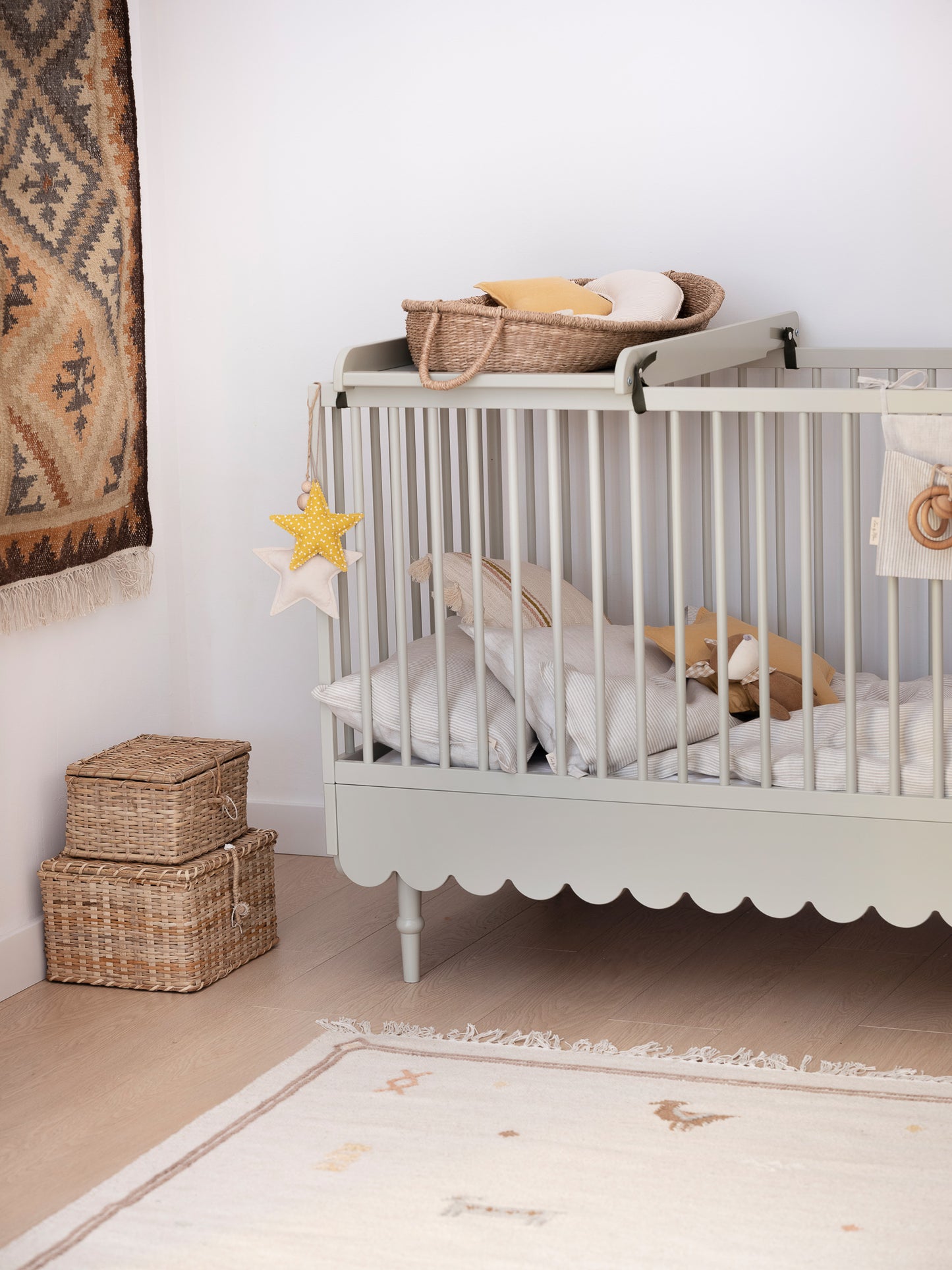 BABUSHKA BABYBETT 2in1 - OLIVE
