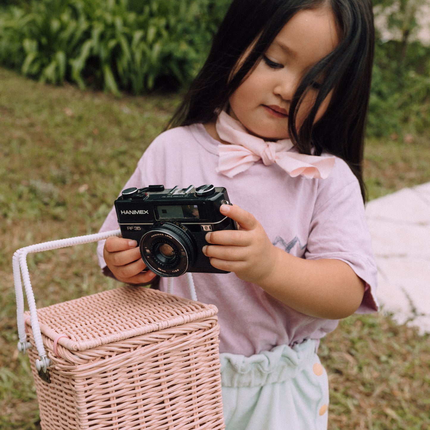 RATTAN PICKNICK KORB PIKI - ROSA
