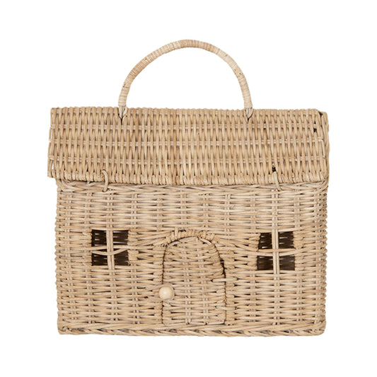 KORBTASCHE CASA CLUTCH - PUPPENHAUS - STROH